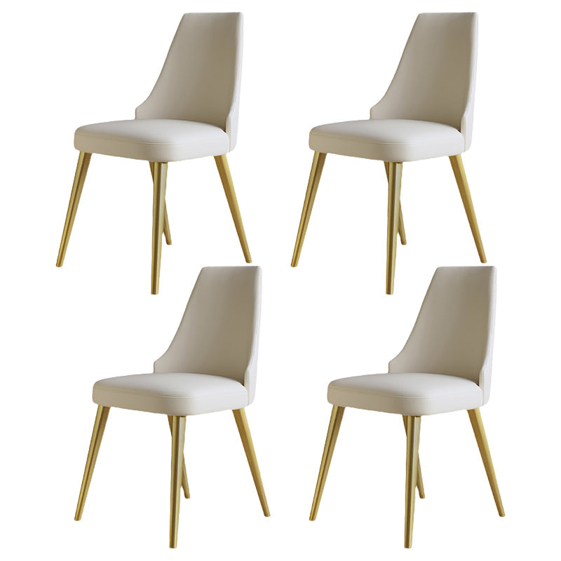 Glam 1/4/7 Pieces Round Dinette Set White Sintered Stone Dining Table Set with Turntable 4 White Chairs Clearhalo 'Dining Room Sets' 'Dining Tables & Seating' 'dining_room_set' 'furn' 'furn_dining_room_set' 'Furniture' 'furniture_dining_room_set' 'Kitchen & Dining Furniture' 4876209