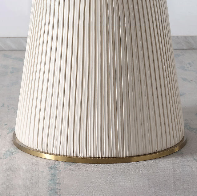 Glam 1/4/7 Pieces Round Dinette Set White Sintered Stone Dining Table Set with Turntable Clearhalo 'Dining Room Sets' 'Dining Tables & Seating' 'dining_room_set' 'furn' 'furn_dining_room_set' 'Furniture' 'furniture_dining_room_set' 'Kitchen & Dining Furniture' 4876217