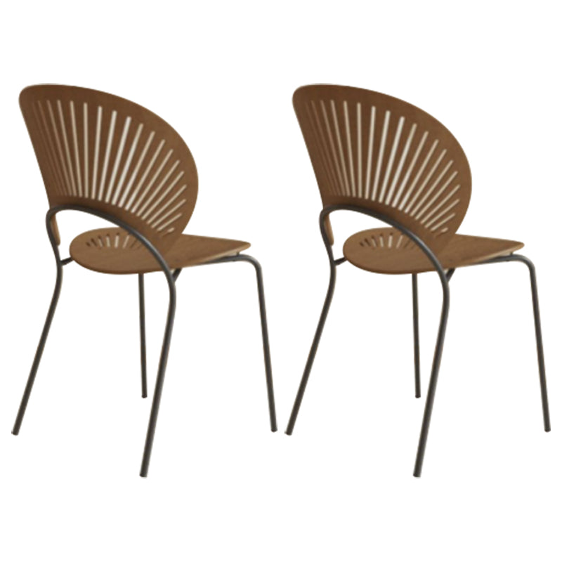 Modern 1/2/5 Pieces Dining Set Round Stone Dining Table for Dining Room 2 Wood Chairs Clearhalo 'Dining Room Sets' 'Dining Tables & Seating' 'dining_room_set' 'furn' 'furn_dining_room_set' 'Furniture' 'furniture_dining_room_set' 'Kitchen & Dining Furniture' 4876243