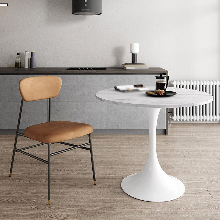 Modern 1/2/3/5 Pieces Dining Set Circular Stone Dining Table for Dining Room 2 Pieces: Table, 1 Chair Clearhalo 'Dining Room Sets' 'Dining Tables & Seating' 'dining_room_set' 'furn' 'furn_dining_room_set' 'Furniture' 'furniture_dining_room_set' 'Kitchen & Dining Furniture' 4876261