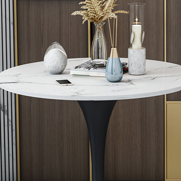 Modern 1/2/4 Pieces Dining Set Round Sintered Stone Dining Table Set Clearhalo 'Dining Room Sets' 'Dining Tables & Seating' 'dining_room_set' 'Furniture' 'furniture_dining_room_set' 'Kitchen & Dining Furniture' 4876287