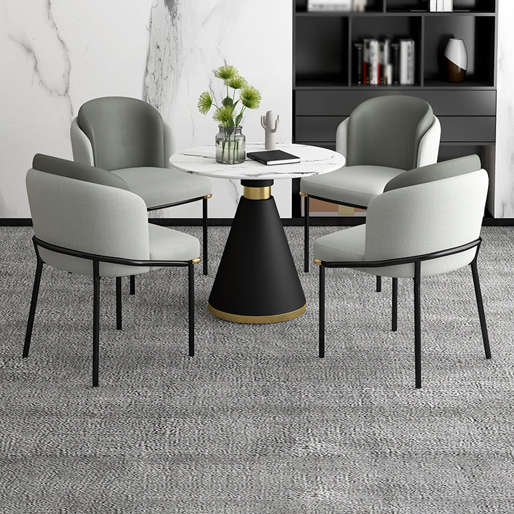 Glam 1/2/5 Pieces Dining Set Sintered Stone Dining Table Set for Dining Areas Clearhalo 'Dining Room Sets' 'Dining Tables & Seating' 'dining_room_set' 'furn' 'furn_dining_room_set' 'Furniture' 'furniture_dining_room_set' 'Kitchen & Dining Furniture' 4876325