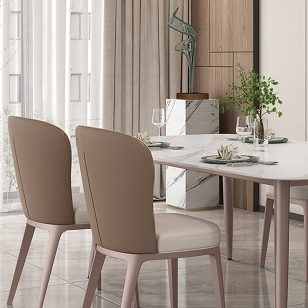 1/2/5/7 Pcs White Sintered Stone Dining Room Set Table Furniture Set for Home Clearhalo 'Dining Room Sets' 'Dining Tables & Seating' 'dining_room_set' 'furn' 'furn_dining_room_set' 'Furniture' 'furniture_dining_room_set' 'Kitchen & Dining Furniture' 4876362