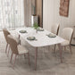 1/2/5/7 Pcs White Sintered Stone Dining Room Set Table Furniture Set for Home Clearhalo 'Dining Room Sets' 'Dining Tables & Seating' 'dining_room_set' 'furn' 'furn_dining_room_set' 'Furniture' 'furniture_dining_room_set' 'Kitchen & Dining Furniture' 4876364
