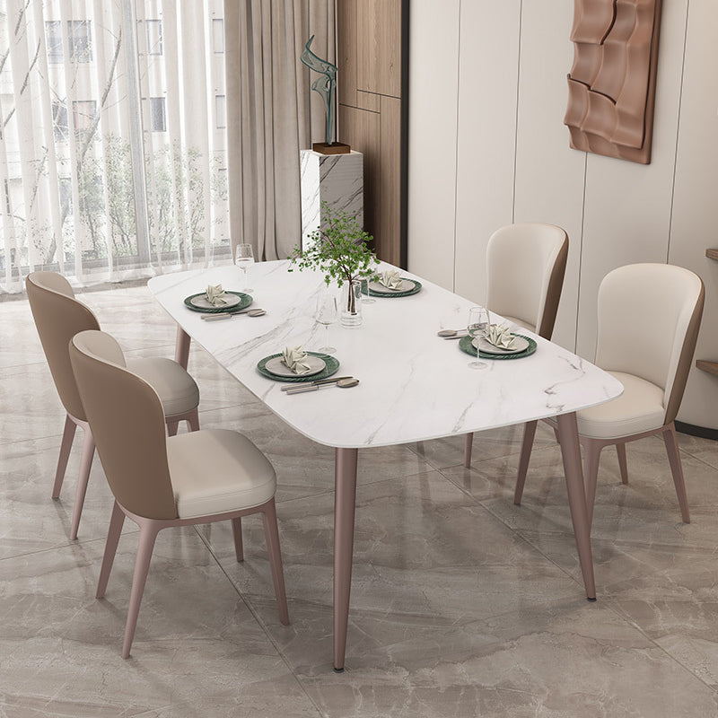 1/2/5/7 Pcs White Sintered Stone Dining Room Set Table Furniture Set for Home Clearhalo 'Dining Room Sets' 'Dining Tables & Seating' 'dining_room_set' 'furn' 'furn_dining_room_set' 'Furniture' 'furniture_dining_room_set' 'Kitchen & Dining Furniture' 4876364