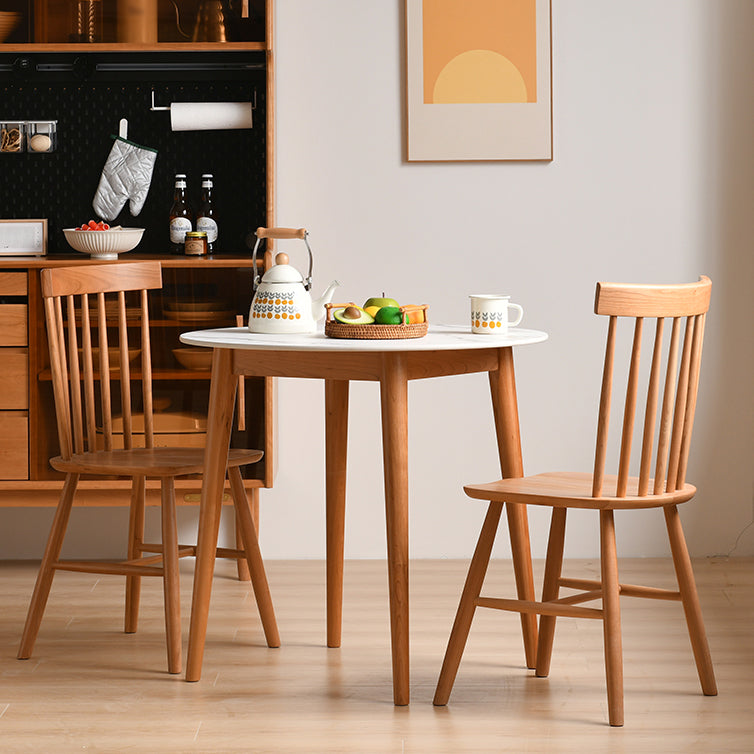 Modern 1/2/3/5 Pieces Dining Set Round Stone Dining Table for Dining Room 3 Pieces: Table, 2 Chairs Clearhalo 'Dining Room Sets' 'Dining Tables & Seating' 'dining_room_set' 'furn' 'furn_dining_room_set' 'Furniture' 'furniture_dining_room_set' 'Kitchen & Dining Furniture' 4876374