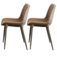 Modern 1/2/3 Pieces Dining Set Round Sintered Stone Dining Table Set 2 Light Brown Chairs Clearhalo 'Dining Room Sets' 'Dining Tables & Seating' 'dining_room_set' 'furn' 'furn_dining_room_set' 'Furniture' 'furniture_dining_room_set' 'Kitchen & Dining Furniture' 4876395