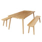 Modern 1/2/3/4/5/7 Pieces Dining Room Set Solid Wood Dining Table and Chairs 3 Pieces: Table, 2 Benches Clearhalo 'Dining Room Sets' 'Dining Tables & Seating' 'dining_room_set' 'furn' 'furn_dining_room_set' 'Furniture' 'furniture_dining_room_set' 'Kitchen & Dining Furniture' 4876422