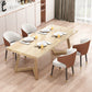 Modern 1/5/6 Pieces Dining Set Rectangle Pine Wood Dining Table for Dining Room 5 Pieces: Table, 4 White Chairs Clearhalo 'Dining Room Sets' 'Dining Tables & Seating' 'dining_room_set' 'furn' 'furn_dining_room_set' 'Furniture' 'furniture_dining_room_set' 'Kitchen & Dining Furniture' 4876437
