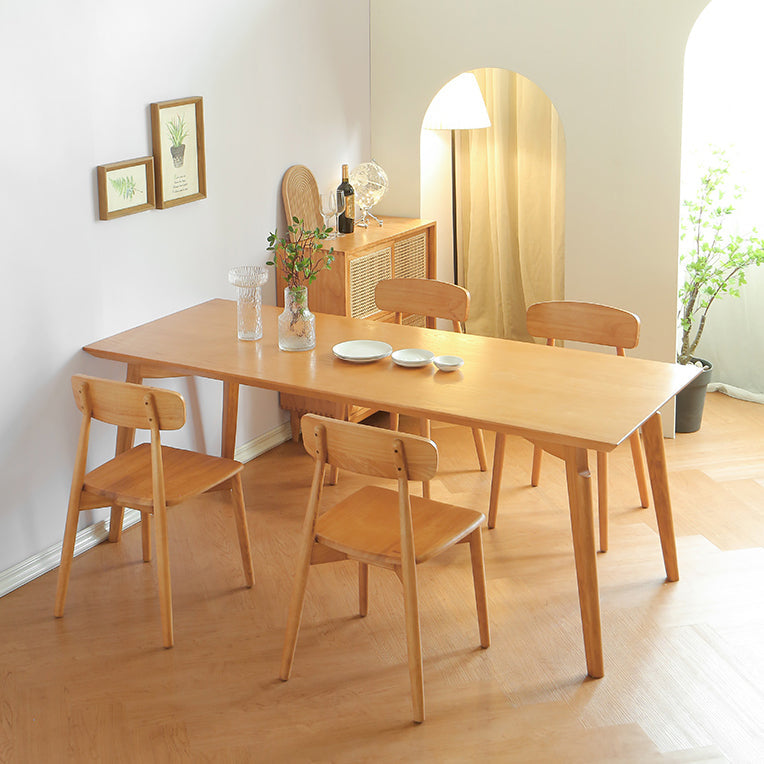 Modern 1/3/5/7 Pieces Dining Set Rectangle Pine Wood Dining Table for Dining Room Clearhalo 'Dining Room Sets' 'Dining Tables & Seating' 'dining_room_set' 'furn' 'furn_dining_room_set' 'Furniture' 'furniture_dining_room_set' 'Kitchen & Dining Furniture' 4876455