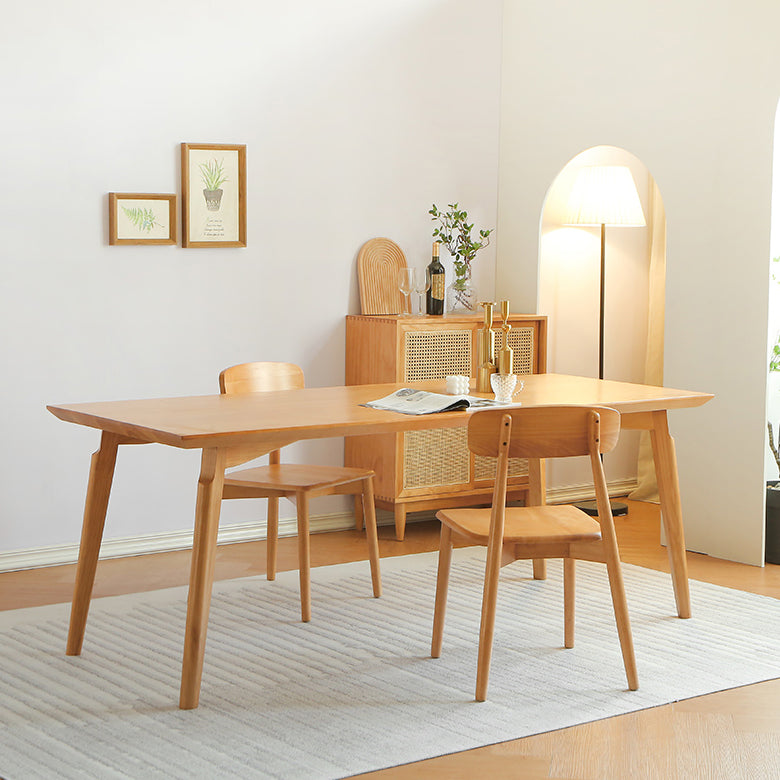 Modern 1/3/5/7 Pieces Dining Set Rectangle Pine Wood Dining Table for Dining Room 3 Pieces: Table, 2 Chairs Clearhalo 'Dining Room Sets' 'Dining Tables & Seating' 'dining_room_set' 'furn' 'furn_dining_room_set' 'Furniture' 'furniture_dining_room_set' 'Kitchen & Dining Furniture' 4876457