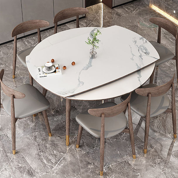 1/4/7 Pcs Table Furniture Set Dining Table Set with Sintered Stone Top for Home Clearhalo 'Dining Room Sets' 'Dining Tables & Seating' 'dining_room_set' 'furn' 'furn_dining_room_set' 'Furniture' 'furniture_dining_room_set' 'Kitchen & Dining Furniture' 4876481