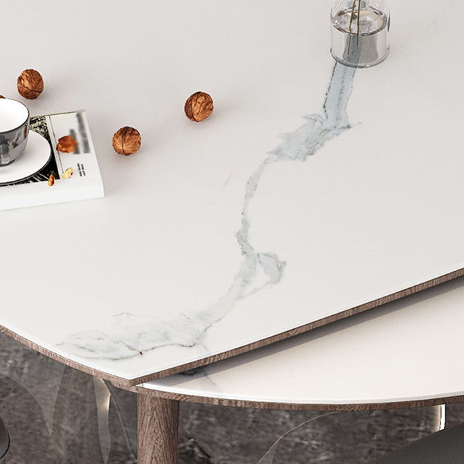 1/4/7 Pcs Table Furniture Set Dining Table Set with Sintered Stone Top for Home Clearhalo 'Dining Room Sets' 'Dining Tables & Seating' 'dining_room_set' 'furn' 'furn_dining_room_set' 'Furniture' 'furniture_dining_room_set' 'Kitchen & Dining Furniture' 4876485