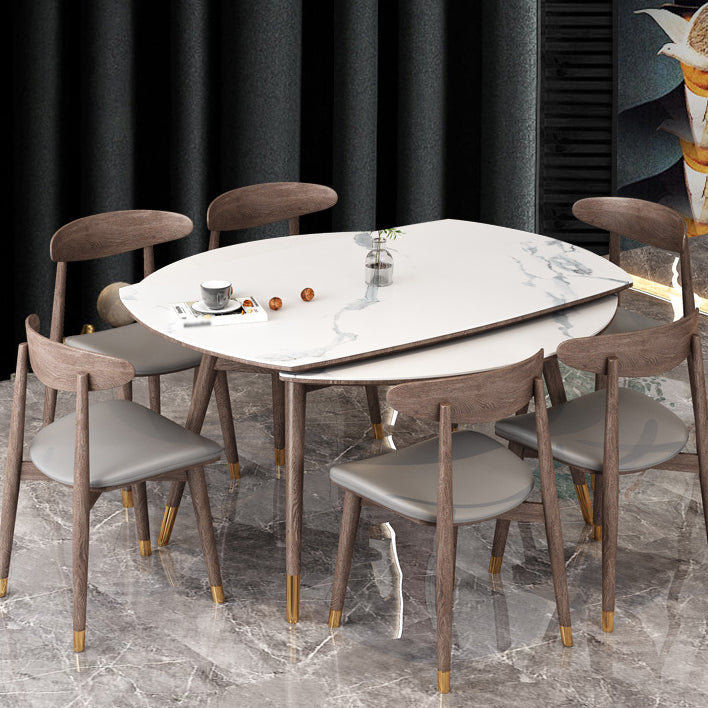 1/4/7 Pcs Table Furniture Set Dining Table Set with Sintered Stone Top for Home Clearhalo 'Dining Room Sets' 'Dining Tables & Seating' 'dining_room_set' 'furn' 'furn_dining_room_set' 'Furniture' 'furniture_dining_room_set' 'Kitchen & Dining Furniture' 4876488