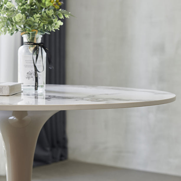 Modern 1/2/3/4/5 Pieces Dining Set Round Sintered Stone Dining Table Set Clearhalo 'Dining Room Sets' 'Dining Tables & Seating' 'dining_room_set' 'furn' 'furn_dining_room_set' 'Furniture' 'furniture_dining_room_set' 'Kitchen & Dining Furniture' 4876500