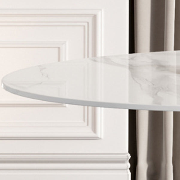 1/2/4/7 Pcs White Dining Table Set with Sintered Stone Top Table Furniture Set Clearhalo 'Dining Room Sets' 'Dining Tables & Seating' 'dining_room_set' 'furn' 'furn_dining_room_set' 'Furniture' 'furniture_dining_room_set' 'Kitchen & Dining Furniture' 4876516