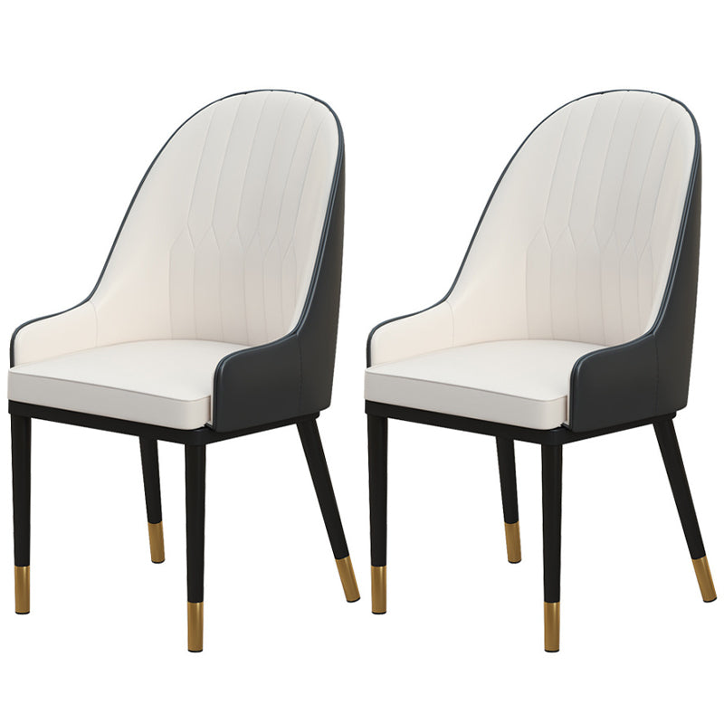 Glam 1/2/3/4/5 Pieces Dining Set Sintered Stone Dining Table Set for Dining Areas 2 White Chairs Clearhalo 'Dining Room Sets' 'Dining Tables & Seating' 'dining_room_set' 'furn' 'furn_dining_room_set' 'Furniture' 'furniture_dining_room_set' 'Kitchen & Dining Furniture' 4876523