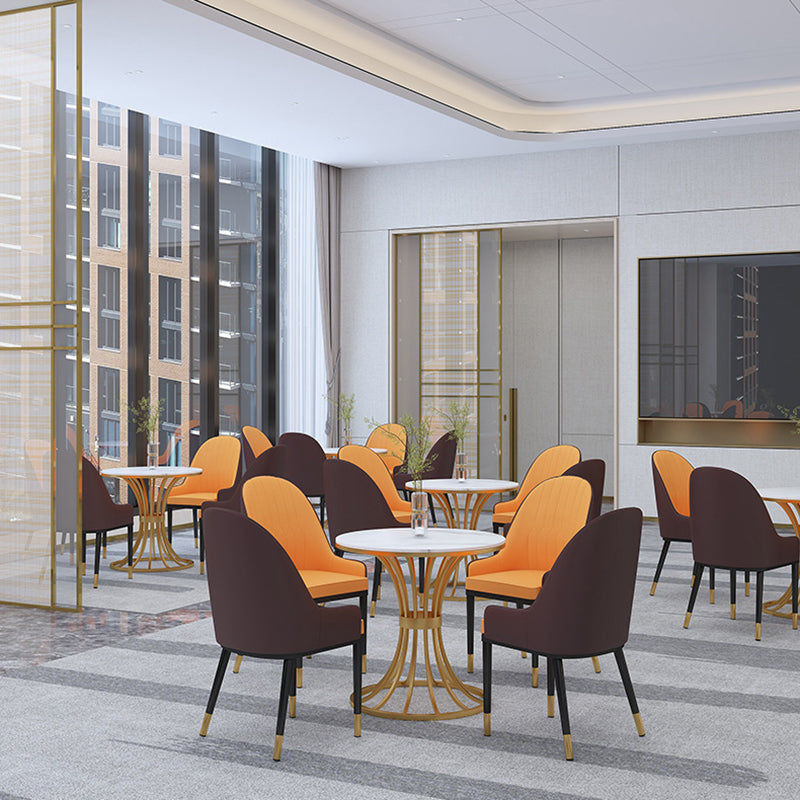 Glam 1/2/3/4/5 Pieces Dining Set Sintered Stone Dining Table Set for Dining Areas Clearhalo 'Dining Room Sets' 'Dining Tables & Seating' 'dining_room_set' 'furn' 'furn_dining_room_set' 'Furniture' 'furniture_dining_room_set' 'Kitchen & Dining Furniture' 4876524