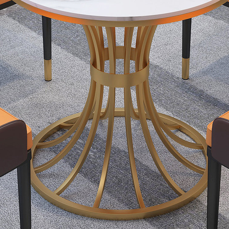 Glam 1/2/3/4/5 Pieces Dining Set Sintered Stone Dining Table Set for Dining Areas Clearhalo 'Dining Room Sets' 'Dining Tables & Seating' 'dining_room_set' 'furn' 'furn_dining_room_set' 'Furniture' 'furniture_dining_room_set' 'Kitchen & Dining Furniture' 4876533