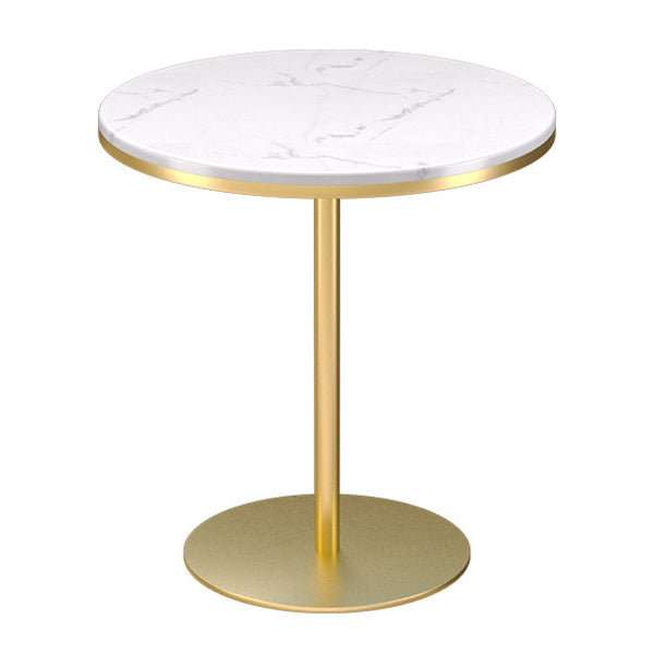 Glam 1/2/3/4/5 Pieces Dining Set Sintered Stone Dining Table Set for Dining Areas White-Gold 28"L x 28"W Clearhalo 'Dining Room Sets' 'Dining Tables & Seating' 'dining_room_set' 'furn' 'furn_dining_room_set' 'Furniture' 'furniture_dining_room_set' 'Kitchen & Dining Furniture' 4876534