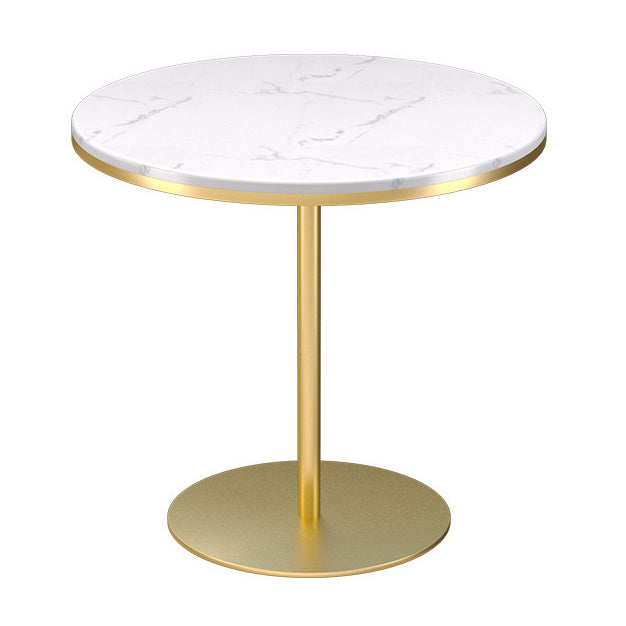 Glam 1/2/3/4/5 Pieces Dining Set Sintered Stone Dining Table Set for Dining Areas White-Gold 31"L x 31"W Clearhalo 'Dining Room Sets' 'Dining Tables & Seating' 'dining_room_set' 'furn' 'furn_dining_room_set' 'Furniture' 'furniture_dining_room_set' 'Kitchen & Dining Furniture' 4876535