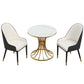 Glam 1/2/3/4/5 Pieces Dining Set Sintered Stone Dining Table Set for Dining Areas 3 Pieces: Table, 2 White Chairs Clearhalo 'Dining Room Sets' 'Dining Tables & Seating' 'dining_room_set' 'furn' 'furn_dining_room_set' 'Furniture' 'furniture_dining_room_set' 'Kitchen & Dining Furniture' 4876539