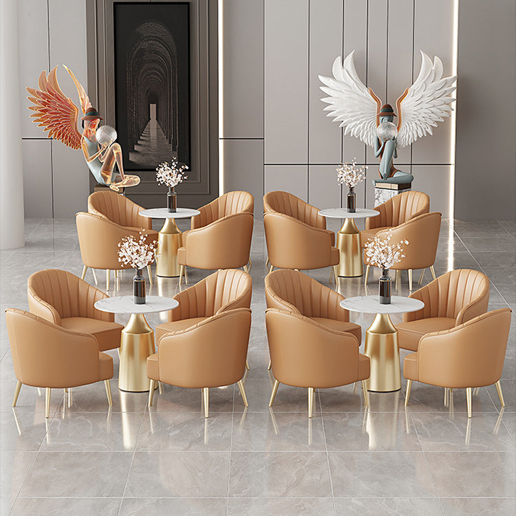 Glam 1/3/5 Pieces Dining Room Set Sintered Stone Dining Table Clearhalo 'Dining Room Sets' 'Dining Tables & Seating' 'dining_room_set' 'furn' 'furn_dining_room_set' 'Furniture' 'furniture_dining_room_set' 'Kitchen & Dining Furniture' 4876563