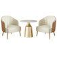 Glam 1/3/5 Pieces Dining Room Set Sintered Stone Dining Table 3 Pieces: Table, 2 White Chairs Clearhalo 'Dining Room Sets' 'Dining Tables & Seating' 'dining_room_set' 'furn' 'furn_dining_room_set' 'Furniture' 'furniture_dining_room_set' 'Kitchen & Dining Furniture' 4876576