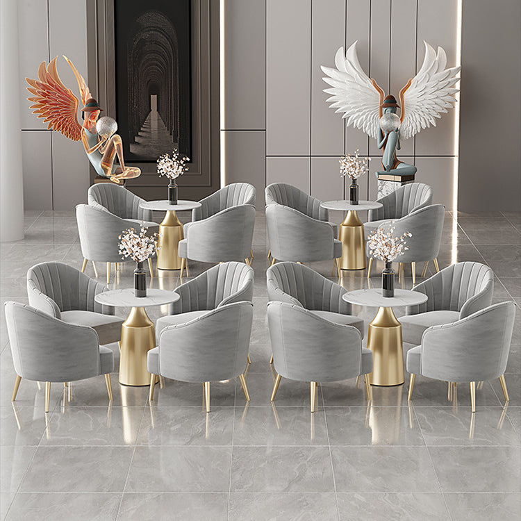 Glam 1/3/5 Pieces Dining Room Set Sintered Stone Dining Table Clearhalo 'Dining Room Sets' 'Dining Tables & Seating' 'dining_room_set' 'furn' 'furn_dining_room_set' 'Furniture' 'furniture_dining_room_set' 'Kitchen & Dining Furniture' 4876592