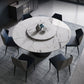Modern 1/4/7/9/11 Pieces Dining Set Round Sintered Stone Dining Table Set Clearhalo 'Dining Room Sets' 'Dining Tables & Seating' 'dining_room_set' 'furn' 'furn_dining_room_set' 'Furniture' 'furniture_dining_room_set' 'Kitchen & Dining Furniture' 4876615