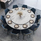 Modern 1/4/7/9/11 Pieces Dining Set Round Sintered Stone Dining Table Set 11 Pieces: Table, 10 Chairs Clearhalo 'Dining Room Sets' 'Dining Tables & Seating' 'dining_room_set' 'furn' 'furn_dining_room_set' 'Furniture' 'furniture_dining_room_set' 'Kitchen & Dining Furniture' 4876618