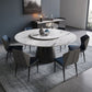 Modern 1/4/7/9/11 Pieces Dining Set Round Sintered Stone Dining Table Set 7 Pieces: Table, 6 Chairs Clearhalo 'Dining Room Sets' 'Dining Tables & Seating' 'dining_room_set' 'furn' 'furn_dining_room_set' 'Furniture' 'furniture_dining_room_set' 'Kitchen & Dining Furniture' 4876619