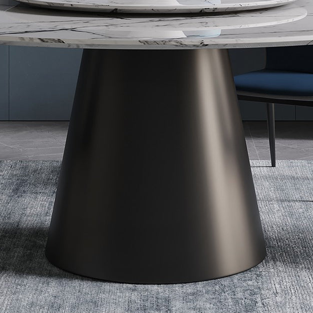 Modern 1/4/7/9/11 Pieces Dining Set Round Sintered Stone Dining Table Set Clearhalo 'Dining Room Sets' 'Dining Tables & Seating' 'dining_room_set' 'furn' 'furn_dining_room_set' 'Furniture' 'furniture_dining_room_set' 'Kitchen & Dining Furniture' 4876622