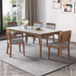 1/4/5/6/7 Pieces Table Furniture Set Sintered Stone Dining Room Set with Wooden Legs 6 Pieces: Table, 5 Chairs Clearhalo 'Dining Room Sets' 'Dining Tables & Seating' 'dining_room_set' 'furn' 'furn_dining_room_set' 'Furniture' 'furniture_dining_room_set' 'Kitchen & Dining Furniture' 4876629