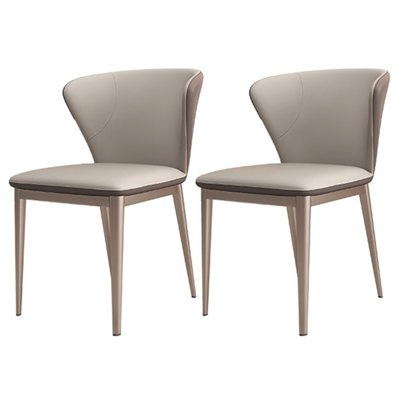 Contemporary 1/2/5/7 Pieces Dining Set Metal Dining Room Set for Small Space 2 Beige Chairs Clearhalo 'Dining Room Sets' 'Dining Tables & Seating' 'dining_room_set' 'furn' 'furn_dining_room_set' 'Furniture' 'furniture_dining_room_set' 'Kitchen & Dining Furniture' 4876646