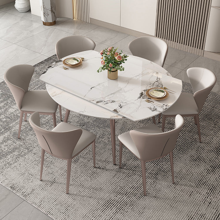 Contemporary 1/2/5/7 Pieces Dining Set Metal Dining Room Set for Small Space Clearhalo 'Dining Room Sets' 'Dining Tables & Seating' 'dining_room_set' 'furn' 'furn_dining_room_set' 'Furniture' 'furniture_dining_room_set' 'Kitchen & Dining Furniture' 4876647