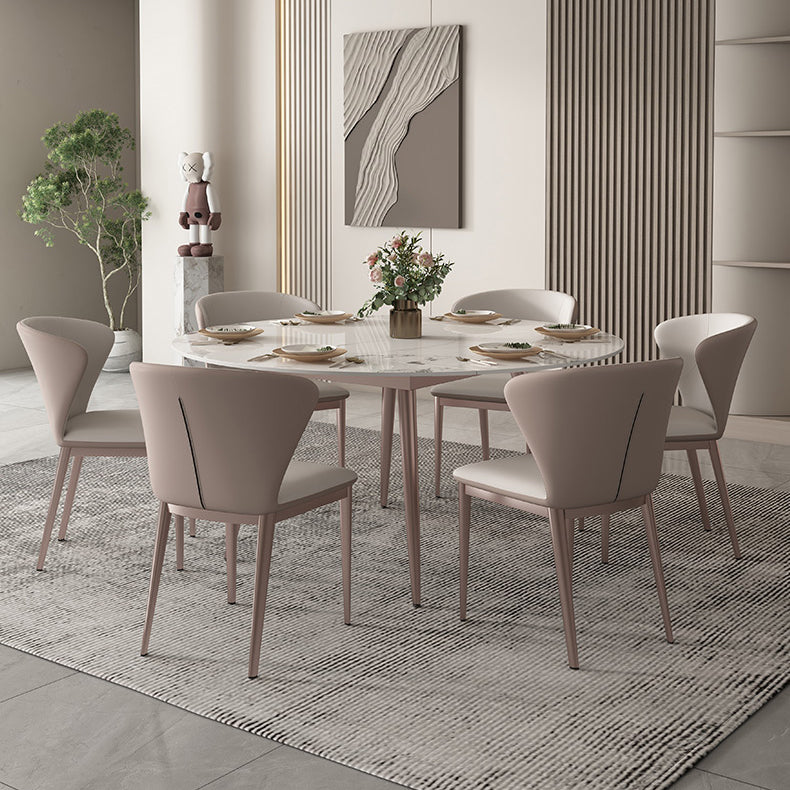 Contemporary 1/2/5/7 Pieces Dining Set Metal Dining Room Set for Small Space Clearhalo 'Dining Room Sets' 'Dining Tables & Seating' 'dining_room_set' 'furn' 'furn_dining_room_set' 'Furniture' 'furniture_dining_room_set' 'Kitchen & Dining Furniture' 4876654