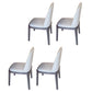Modern 1/3/4/5 Pieces Scalable Dinette Set with Sintered Stone Black Wood Dining Table Set 4 White Chairs Clearhalo 'Dining Room Sets' 'Dining Tables & Seating' 'dining_room_set' 'furn' 'furn_dining_room_set' 'Furniture' 'furniture_dining_room_set' 'Kitchen & Dining Furniture' 4876661