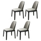 Modern 1/3/4/5 Pieces Scalable Dinette Set with Sintered Stone Black Wood Dining Table Set 4 Grey Chairs Clearhalo 'Dining Room Sets' 'Dining Tables & Seating' 'dining_room_set' 'furn' 'furn_dining_room_set' 'Furniture' 'furniture_dining_room_set' 'Kitchen & Dining Furniture' 4876662