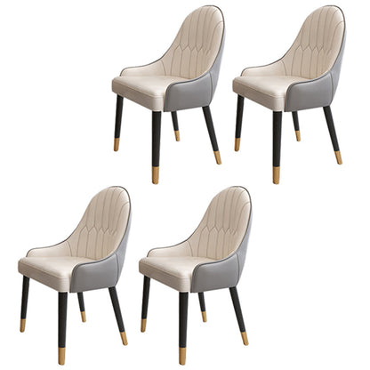 Modern 1/3/4/5 Pieces Scalable Dinette Set with Sintered Stone Black Wood Dining Table Set 4 Light Grey Chairs Clearhalo 'Dining Room Sets' 'Dining Tables & Seating' 'dining_room_set' 'furn' 'furn_dining_room_set' 'Furniture' 'furniture_dining_room_set' 'Kitchen & Dining Furniture' 4876664