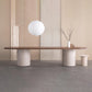 Modern Wood Top Oval Dinette Table Wood Two Base Dining Table Brown 78.7"L x 31.5"W x 29.5"H Without Chairs Clearhalo 'Dining Tables & Seating' 'Dining Tables' 'dining_table' 'furn' 'furn_dining_table' 'Furniture' 'furniture_dining_table' 'Kitchen & Dining Furniture' 'kitchen' 'kitchen_dining_table' 4876675