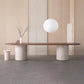 Modern Wood Top Oval Dinette Table Wood Two Base Dining Table Brown 98.4"L x 35.4"W x 29.5"H Without Chairs Clearhalo 'Dining Tables & Seating' 'Dining Tables' 'dining_table' 'furn' 'furn_dining_table' 'Furniture' 'furniture_dining_table' 'Kitchen & Dining Furniture' 'kitchen' 'kitchen_dining_table' 4876677