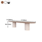 Modern Wood Top Oval Dinette Table Wood Two Base Dining Table Clearhalo 'Dining Tables & Seating' 'Dining Tables' 'dining_table' 'furn' 'furn_dining_table' 'Furniture' 'furniture_dining_table' 'Kitchen & Dining Furniture' 'kitchen' 'kitchen_dining_table' 4876690