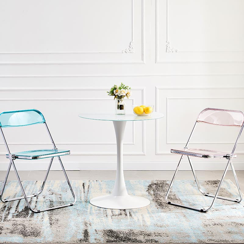 Minimalism Style Round Top Restaurant Table Metal Base Dining Table Clearhalo 'Dining Tables & Seating' 'Dining Tables' 'dining_table' 'furn' 'furn_dining_table' 'Furniture' 'furniture_dining_table' 'Kitchen & Dining Furniture' 'kitchen' 'kitchen_dining_table' 4876749