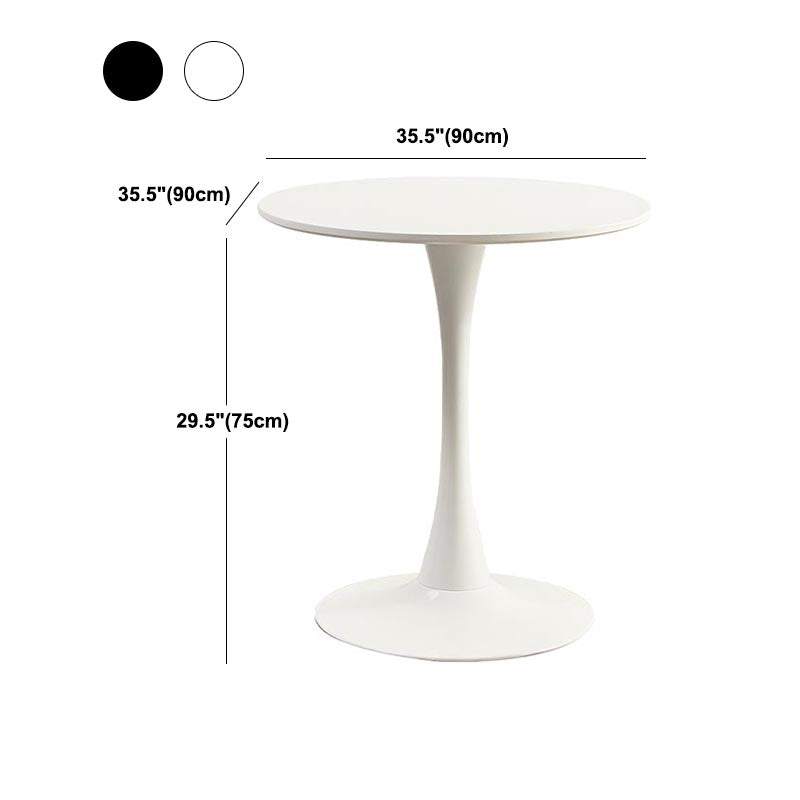 Minimalism Style Round Top Restaurant Table Metal Base Dining Table Clearhalo 'Dining Tables & Seating' 'Dining Tables' 'dining_table' 'furn' 'furn_dining_table' 'Furniture' 'furniture_dining_table' 'Kitchen & Dining Furniture' 'kitchen' 'kitchen_dining_table' 4876762