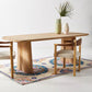 Contemporary Dining Table Natural Solid Wood Dining Table with Double Pedestal Natural Without Chairs Clearhalo 'Dining Tables & Seating' 'Dining Tables' 'dining_table' 'furn' 'furn_dining_table' 'Furniture' 'furniture_dining_table' 'Kitchen & Dining Furniture' 'kitchen' 'kitchen_dining_table' 4876778