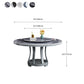 Stone Round White-gray Dining Table Nordic Turntable Furniture with Pedestal Base Clearhalo 'Dining Tables & Seating' 'Dining Tables' 'dining_table' 'furn' 'furn_dining_table' 'Furniture' 'furniture_dining_table' 'Kitchen & Dining Furniture' 'kitchen' 'kitchen_dining_table' 4876810