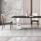 Rectangle Stone Top Dining Table Acrylic Base Modern Dining Table for Living Room Clearhalo 'Dining Tables & Seating' 'Dining Tables' 'dining_table' 'furn' 'furn_dining_table' 'Furniture' 'furniture_dining_table' 'Kitchen & Dining Furniture' 'kitchen' 'kitchen_dining_table' 4876848