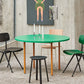 Modern Round Top Dinette Table Metal Base Dining Table for Coffee Shop Green 41.3"L x 41.3"W x 29.5"H Without Chairs Clearhalo 'Dining Tables & Seating' 'Dining Tables' 'dining_table' 'furn' 'furn_dining_table' 'Furniture' 'furniture_dining_table' 'Kitchen & Dining Furniture' 'kitchen' 'kitchen_dining_table' 4876857