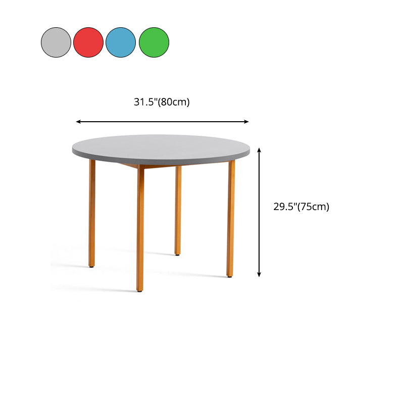 Modern Round Top Dinette Table Metal Base Dining Table for Coffee Shop Clearhalo 'Dining Tables & Seating' 'Dining Tables' 'dining_table' 'furn' 'furn_dining_table' 'Furniture' 'furniture_dining_table' 'Kitchen & Dining Furniture' 'kitchen' 'kitchen_dining_table' 4876872